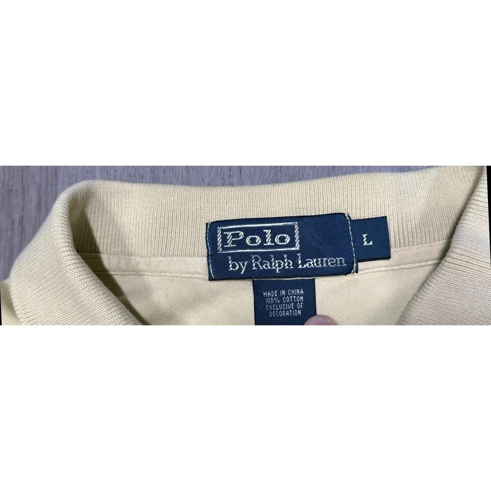 Vintage Polo by Ralph Lauren Polo Shirt Men's L Yellow Short Sleeve Pony Logo